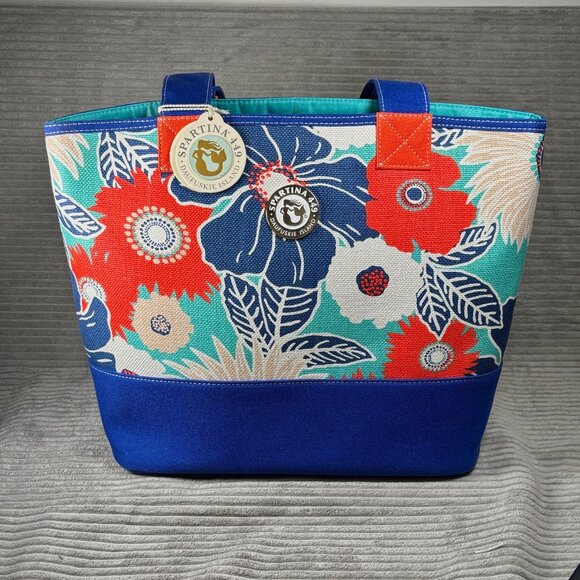 Spartina 449 Evelyn Seabreeze Vibrant Floral Tote - NWT - Picture 1 of 10